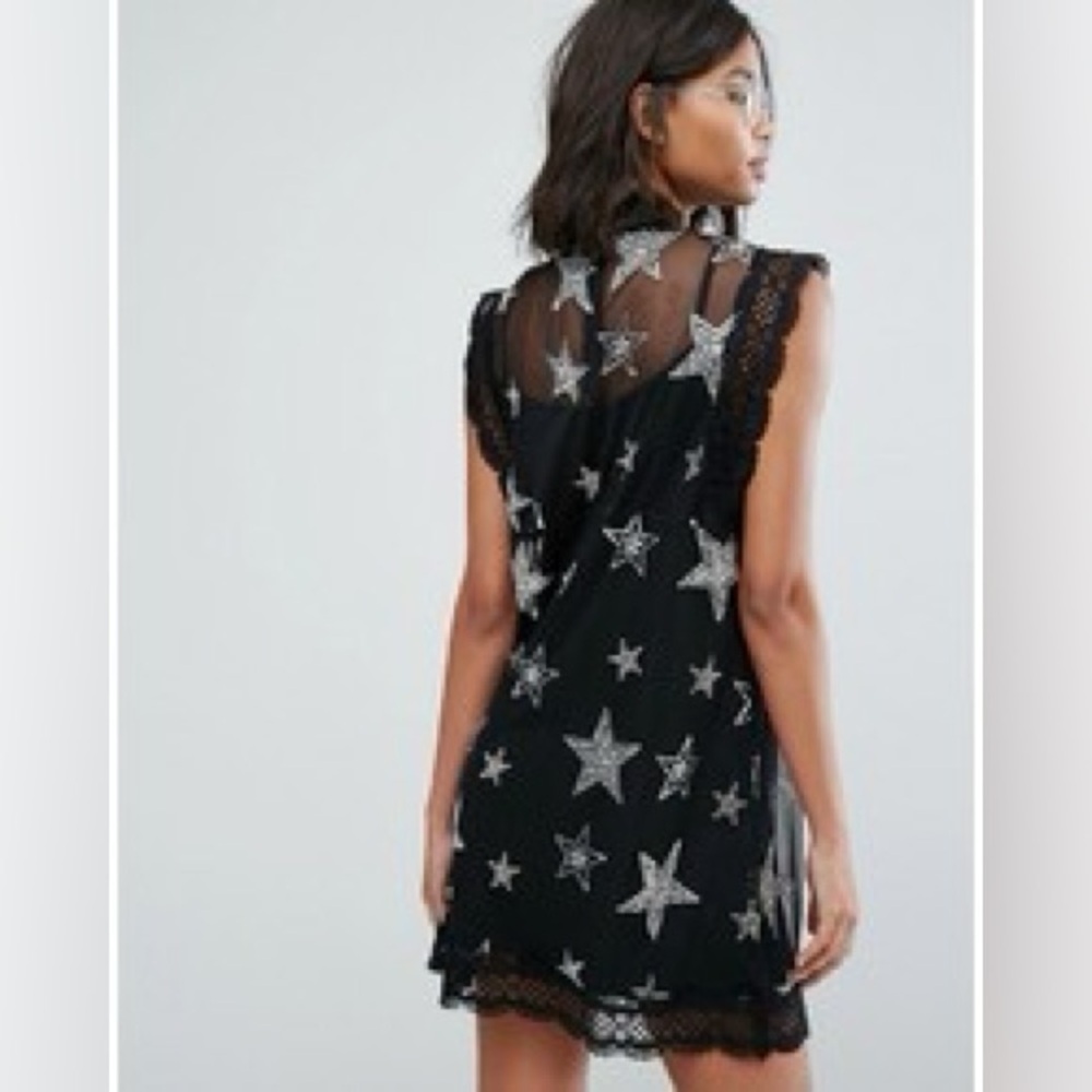 SISTER JANE Mesh Dress With Sequin And Beaded Star Patches - Picture 4 of 13